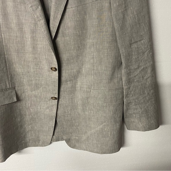 Brooks Brothers Blazer Sport Jacket 44L 36W Linen Wool Blend 1818 Regent Estrato - Picture 6 of 13